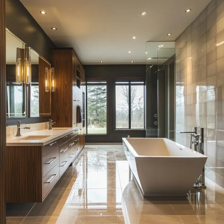 Luxury Bathroom tub installation
