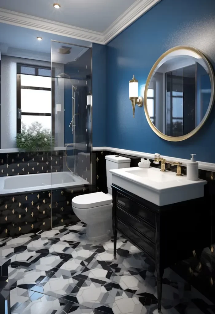 small bathroom with modern style ai generated